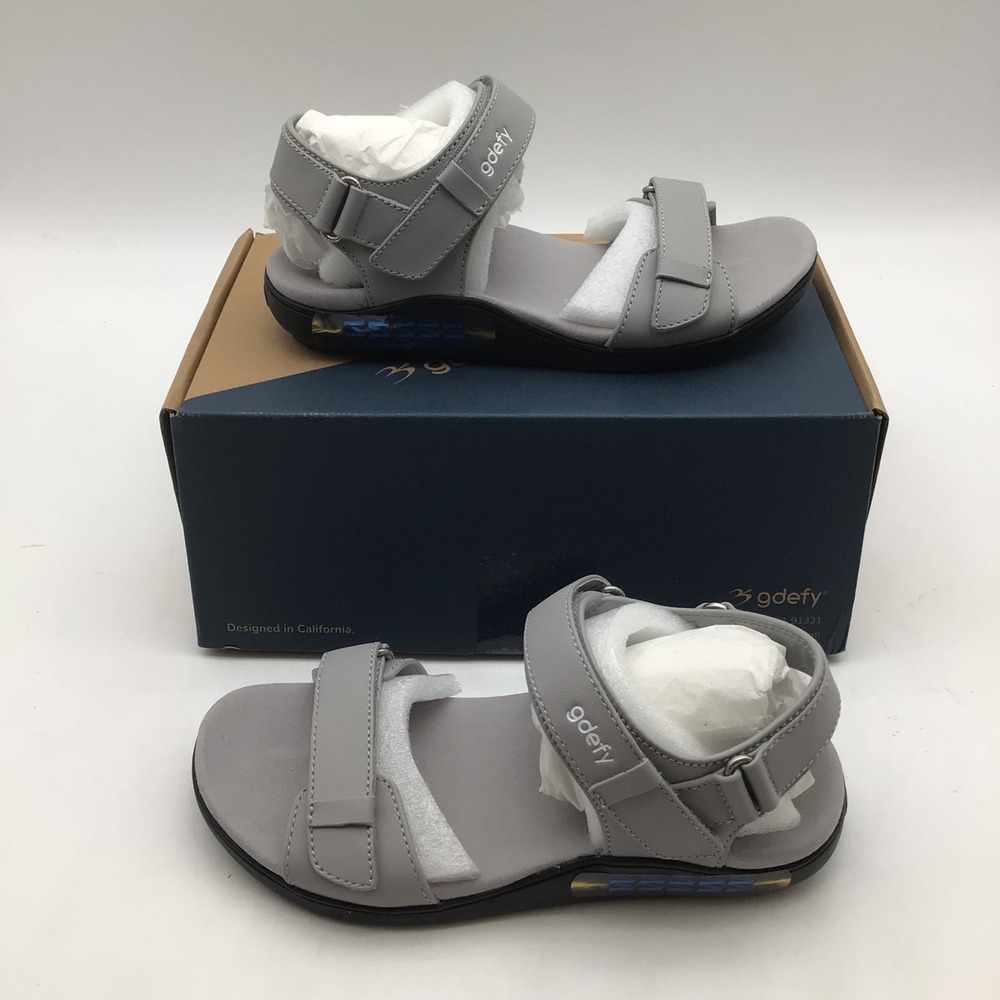 Gravity‎ Defyer G-Defy Hilnor Matte Gray Orthopedic Sandals Womens Size 6 NEW